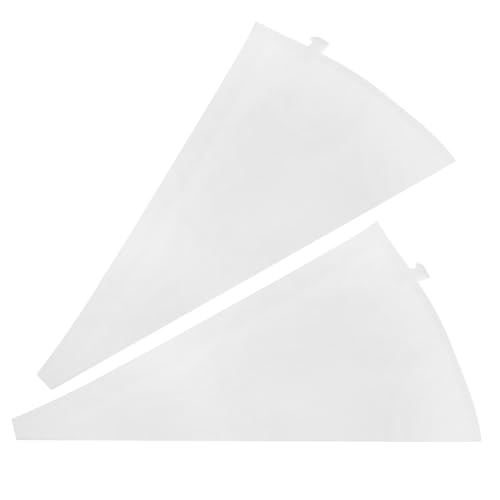 DEEPCRAFF de Mangas Pasteleras para Reutilizables 2 Piezas de Algodón Bolsas Color Blanco para Decorar Galletas y Pasteles