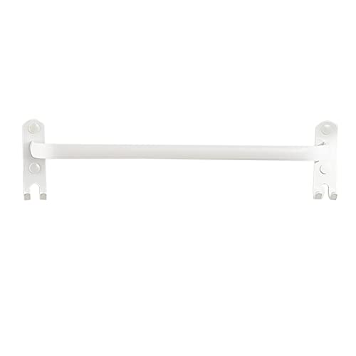 Toallero con gancho autoadhesivo de aluminio blanco para baño de 60 cm 2