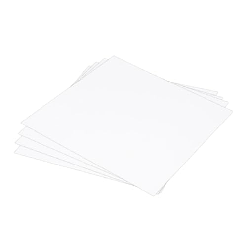 Image of MECCANIXITY ABS Plastic Sheet 12 Inch x 12 Inch x 0.06 Inch ABS Styrene Sheets for Building Model DIY Crafts Panel White 4 Pcs
