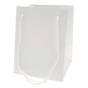 Floralcraft® Hand Tied Bags (10-Pack, White) | Bouquet Bags 19cm x 17cm x 25cm, Florist Porto Bag for Gifting, Party Favors, Crafts, and Special Events