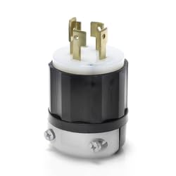 30A, 120/208V 3-Phase Y, Non-NEMA, 4P, 4W, Locking Plug, Non-Grounding (Black/White)