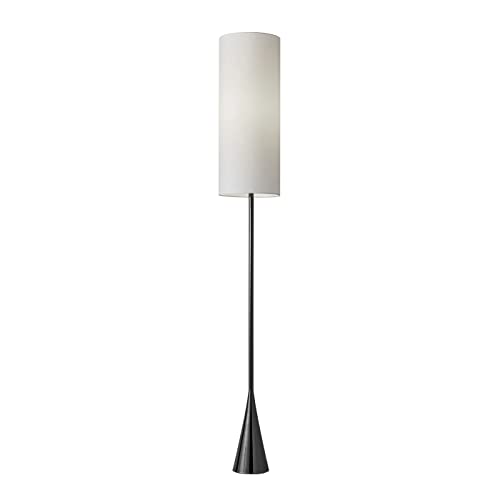 Adesso 4029-01 Bella Floor Lamp, 74 in., 100W Incandescent, Black Nickel, 1 Tall Light