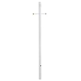 Acclaim 98WH Direct-Burial Lamp Posts Collection Smooth Lamp Post with Crossarm & Convenience Outlet, 7', Gloss White