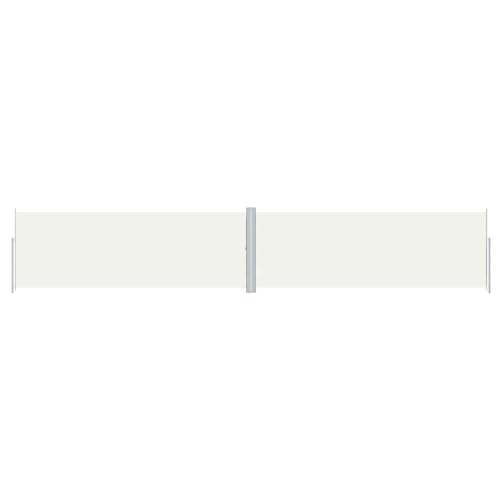 vidaXL Toldo Lateral Retráctil Jardín Separador Terraza Balcón Pantalla Solar Viento Enrollable Función Retroceso Automático Crema 180x1000 cm