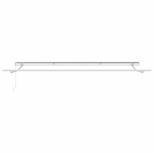 Auvent manuel rétractable blanc 450x350cm avec bras articulés pour extérieur