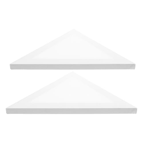Lienzo triangular de algodón para óleo y acrílico de 2 piezas, bastidor blanco para estudiantes 2