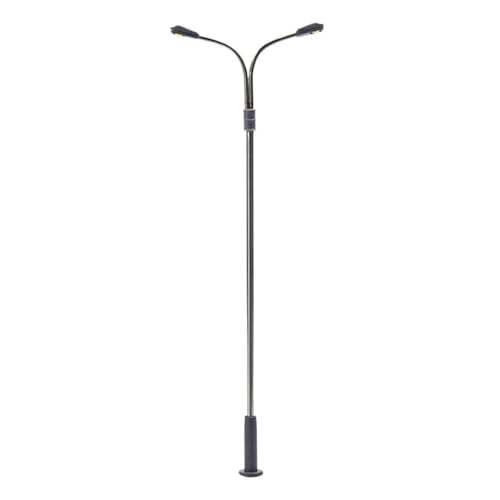 YROHGKPN Tren de carretera modelo ferroviario construcción arena iluminación LED modelos de paisaje farola 3 V bombillas dos lámparas poste de luz de calle accesorios de inducción para decoración