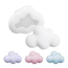 Radiance Store 1pc 3D Cloud Shape Chocolate Silicone Mold Mousse Fondant Ice Cube Mould Pudding Candy Soap Candle Molds Baking Cake Decoration