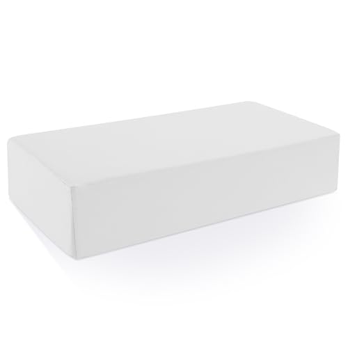 HOMBYS 100% Cotton Pillowcase for Cube Pillow-Soft and Breathable Cotton Pillowcase with Hidden Zip 1 Pack Soft Stretch Pillow Cover Fits 90 Pillow (Do Not Include Pillow) White