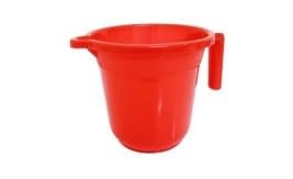 SHINEPLAST Plastic Mug for Home and Bathroom Multipurpose Uses Red 1 Leter Pack of 5