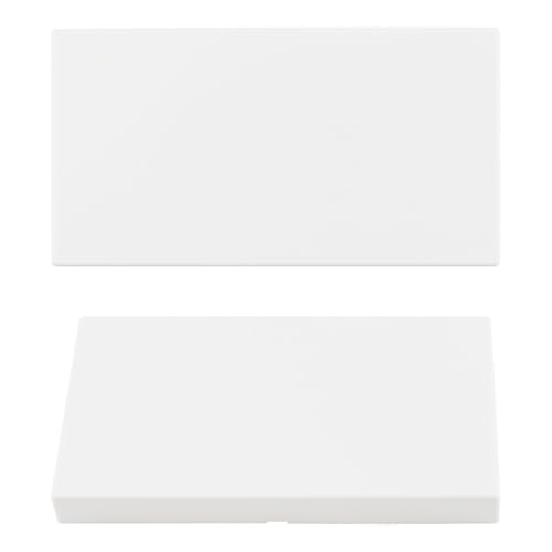 UFURMATE Blindabdeckung, Wandplatte, 94 x 175 mm, schraubenlos, einrastbar, Kunststoff, Wandlochabdeckung, 2-fach, blanko, unbenutzte Geräteausgangsabdeckung (weiß/erhöht), 2 Stück