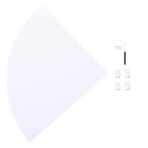 INOOMP Estantería de Esquina de Pared Triangular 22 Cm de Color, Soporte de Almacenamiento en Forma de Abanico para Cocina, Baño y Oficina, Incluye Tornillos y Destornillador, Montaje