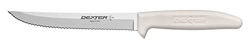 Dexter-Russell Sani-Safe 6" Scalloped Utility Knife, White Handle