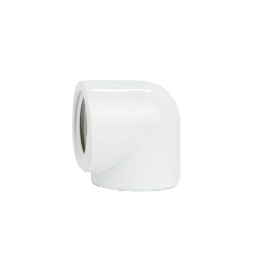 Image of dracaena.io 6-Pack G1 /4 inch Female to Female 90 Angle Elbow Fittings, Brass Water Cooling Connector Adapter for PC Computer Liquid Cooling Loop, Durable Leak-Proof Extender Fitting, White