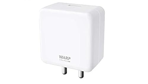 Image of 65W Original SUPERVOOC Fast Charger and USB Type-C Cable Compatible with One Plus 8, 8 Pro, 8T - (Super Fast Adapter and Type A to C Cable Combo)