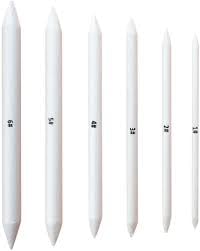 Shop Unkle 6PCS WHITE BLENDING PAPER STUMPS SET FOR ARTISTS (WHITE)