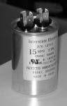 Motor Run Capacitor, 370 Volt, Round, 25/10 Micro-Farads