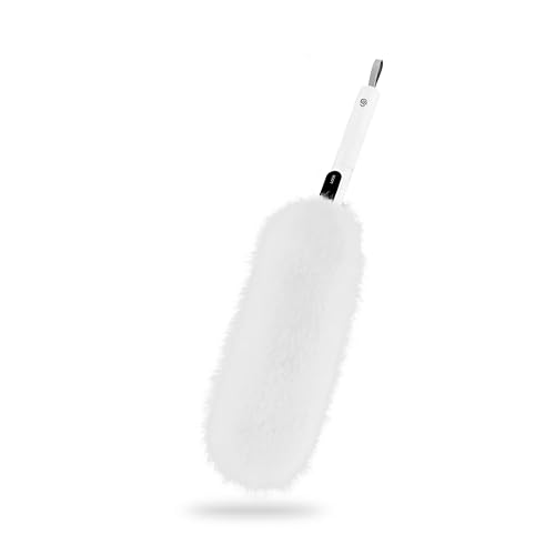 Swan Elevate Plumero de Microfibra Ultrafina 2 en 1 con Microfibra súper Suave, Plano a Tubular y Lazo para Colgar para un fácil Almacenamiento, Lavable a máquina, Color Blanco
