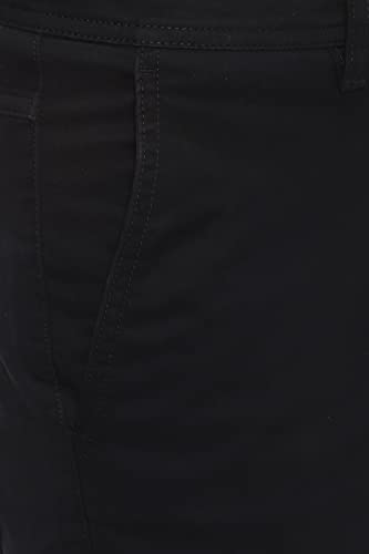 Image of Louis Philippe Men's Slim Fit Solid Cotton Blend Cargos