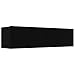 Produktbild vidaXL TV Schrank mit 2 Klapptüren TV Möbel Hängeboard Lowboard Fernsehschrank Fernsehtisch Sideboard HiFi Schwarz 120x30x30cm Holzwerkstoff