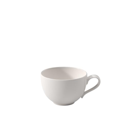 Villeroy und Boch New Cottage Basic Kaffeetasse, schlichte Tasse aus Premium Porzellan in weiß, zeitloses und klares Design, spülmaschinenfest, 250 ml