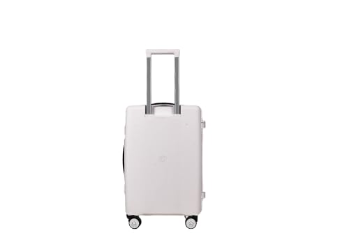 Image of Tokyo Premium Trolley Luggage, Medium-White | Medium, Zipperless trolley bag, TSA Lock, White