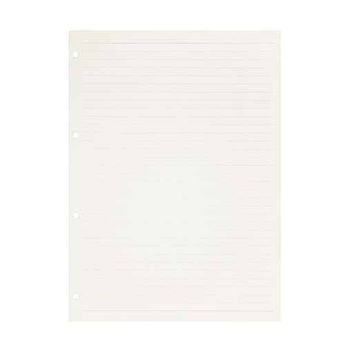Image of Zelten Loose Leaf Punched Paper Refills Paper for 6 Hole Binder Personal Organizer Diary Notebook Refillable Planner (Lined,A4 /4 Hole)