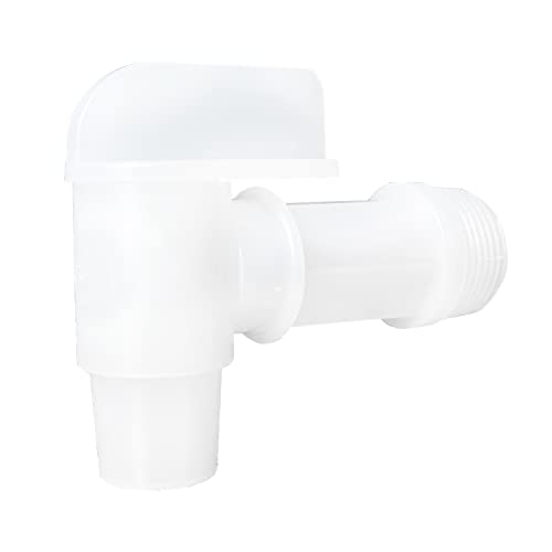 Toolazy Spigot for 6 Gallon Container 2 Pack 3/4 NPT Plastic Faucet for 5 6 Gallon Water Jug and Drum - Durable Polyethylene Water Dispenser Spigot Replacement White
