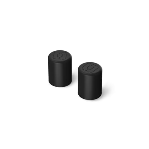 BrüMate Magnetic Straw Caps | Silicone Straw Topper 2-pack | Dust & Dirt Resistant | Compatible with All Era and Resa Tumblers (Black)