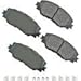 Akebono ACT1210A Ultra-Premium Ceramic Front Disc Brake Pads , GREY