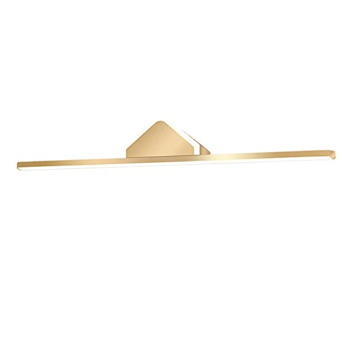 Applique LED miroir salle de bain design nordique doré 81cm résistant humidité