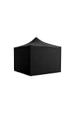 Regalos Miguel - Carpa Plegable 2x2 Eco con 1 Bolsa de Transporte y 4 Paredes, Contrapeso y Piquetas de Anclaje - Negro - Impermeable - Cenador Ideal para Camping, Eventos, Jardín, Playa