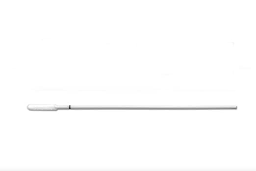 Purtian HydraFlock 6" Sterile Crown Flock Swab w/Extruded Polystyrene Handle, 30 mm Breakpoint