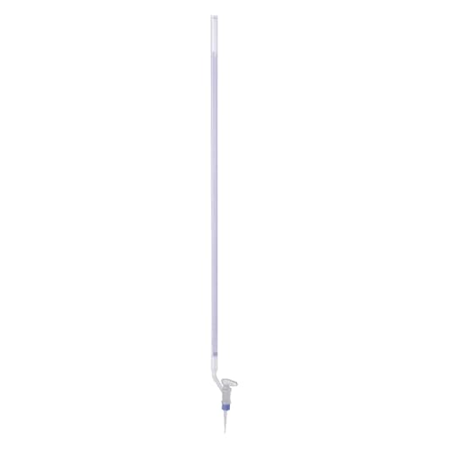Hirschmann Duran Bürette, Seitlicher Glashahn, Schellbach, Klasse B, Blau Graduiert, 50 ml Kapazität, 0,1 ml Teilung, 0,05 ml Toleranz, 500 mm Skalenlänge, 2 Stück