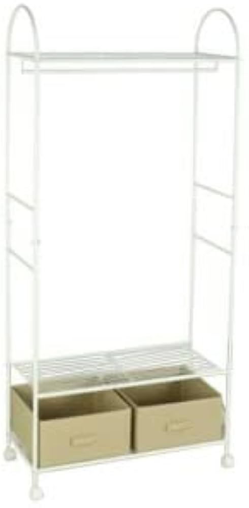 Amazon｜[日用品雑貨]BOX付ハンガーラック ホワイト HNG-806WH