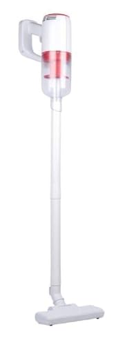 Dirt Devil Aspirateur Balai sans Fil DD9001-2-en-1 Aspirateur À Main 80W Puissance – Vacuum Cleaner avec Bac 0,5 L – Environ 1,3 kg – sans Sac - Blanc/Rouge