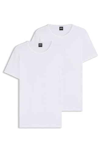 BOSS Herren Rn 2p Co/EL T-Shirt, New - White100, XL EU
