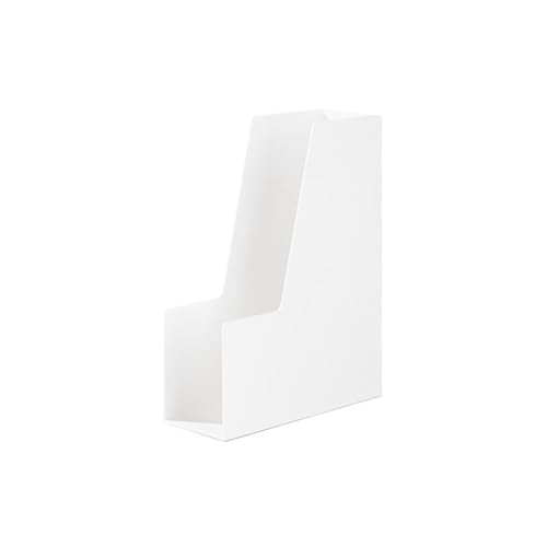 File Rack Magazine File Holder Desk Organizer, Vertical Sorter Holders for Home Office Supplies Letter Trays(White)