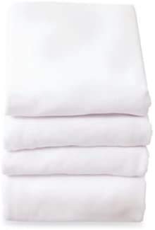 Linteum Textile Soft-Fit Contour Hospital Bed White Twin Fitted Knitted Sheet, Cotton Blend 24 Oz, 36X84X16 In, (Pack 2) #TOP15