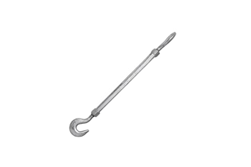 93900161 Tensores para cables con gancho y gancho galvanizados sumergidos en caliente, 1/2" x 9" miniatura 3