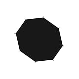 KIXZSAZ Kindertrampolin Sonnenschutz, Trampolin Abdeckung für längere Lebensdauer und Schutz vor Nässe und Trockenheit. Witterungsbeständiges Sonnensegel, rund, 8 Stangen, Schwarz, 14 Fuß