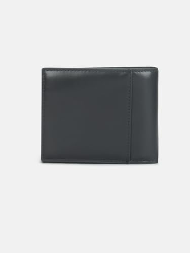 Image of Calvin Klein Logo black leather bi fold wallet