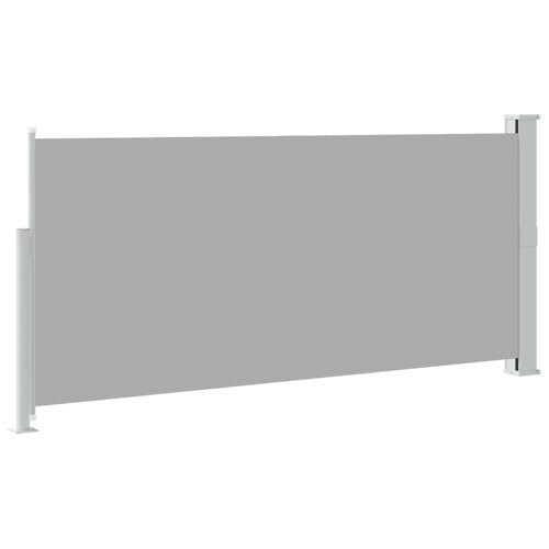 Store latéral extensible brise-vue extérieur gris résistant au vent 140x300 - 6