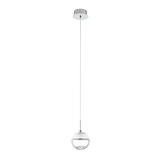 Eglo 93708 Lampada a sospensione a sfera, metallo, colore: trasparente, led, vetro