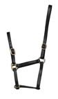 Shires Blenheim Adjustable Leather Headcollar - Black Yearling