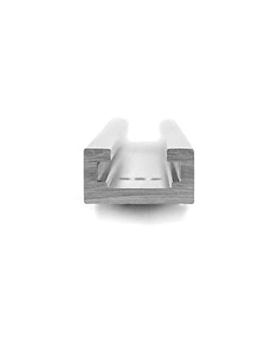 QWORK® 4 Pack T Track Rail Aluminium Extrusion, 12" 300mm, Double Cut Design, for T-bolts, Clamps, Sliding Blocks - Image 3