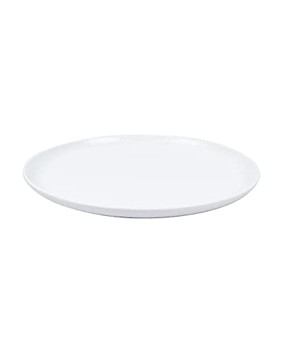 Image of MARKET 99 White Hammered Melamine Full Plates Set of 6 | Round Dinner Plates for Kitchen, Dining Table & Serveware Use | Lightweight & Durable Plates for Everyday Meals & Home Decor