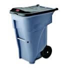 Brute Big Wheel Heavy Duty Open Top Roll-Out Container - Gray