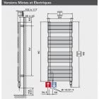 Finimetal - Sèche-serviette mixte - Sèche-serviettes eau chaude mixte acier CHORUS BAINS 500W (largeur 500mm) - Finimetal