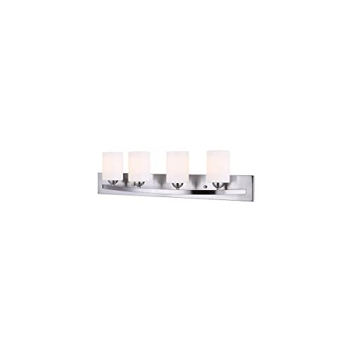 Canarm IVL370A04BPT Hampton 4 Light Vanity, Brushed Nickel